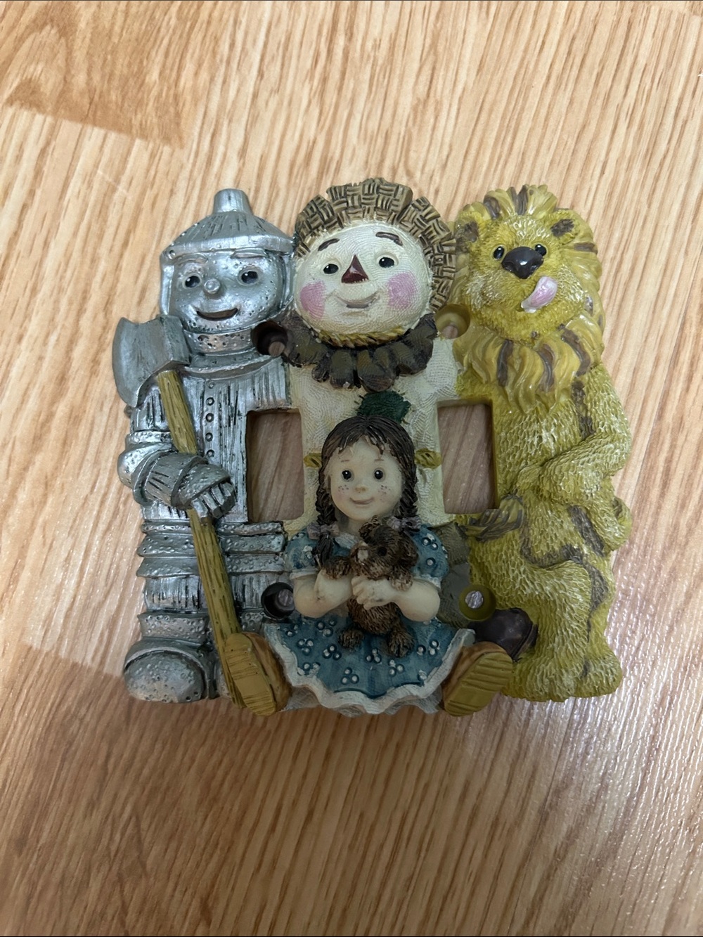 Wizard of Oz Themed Double Switch Plate - Yellow, Silver, Blue